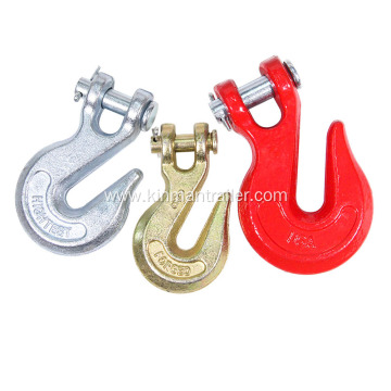 red painting 1/4inch G70 forged chain clevis grab hook